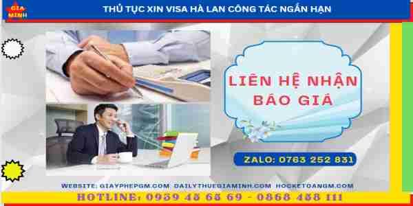 Thủ tục xin visa hà lan công tác ngắn hạn 13 Chi phí xin Visa công tác Hà Lan