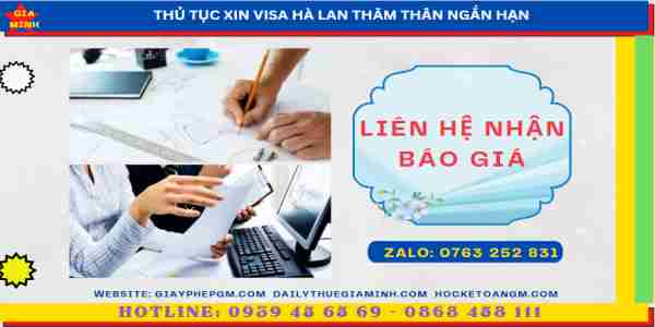 Thủ tục xin visa hà lan thăm thân ngắn hạn 5 Chi phí xin Visa thăm thân Hà Lan