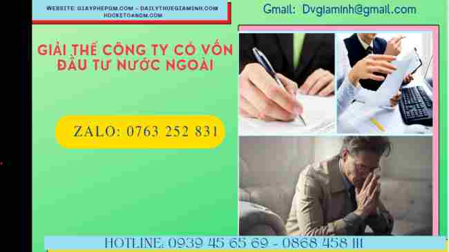 Dịch vụ giải thể doanh nghiệp có vốn đầu tư nước ngoài 8 Dịch vụ giải thể doanh nghiệp có vốn đầu tư nước ngoài