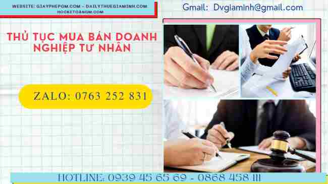 Thủ tục mua bán doanh nghiệp tư nhân được thực hiện như thế nào
