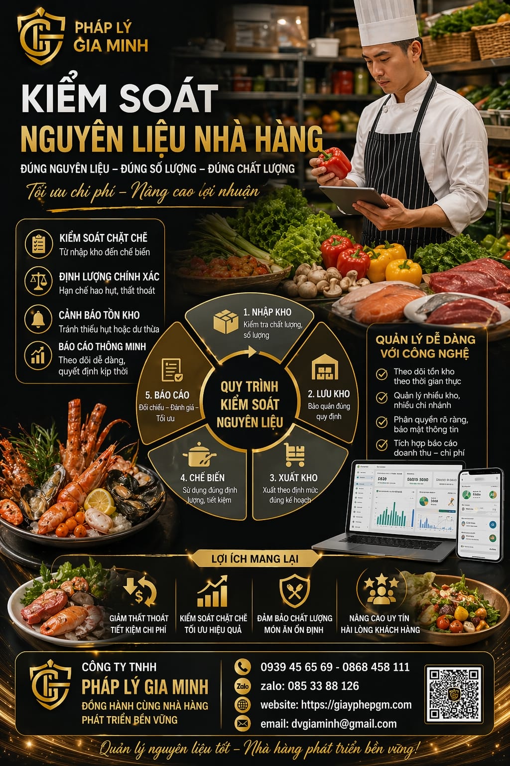 Hồ sơ xin giấy phép an toàn thực phẩm cho nhà hàng