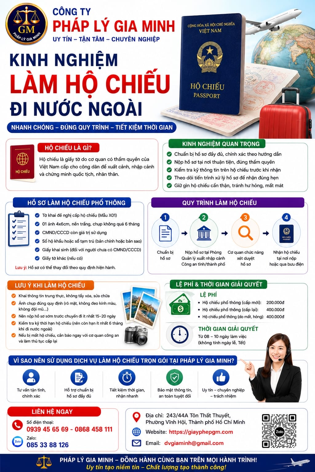 Kinh nghiệm làm hộ chiếu đi nước ngoài