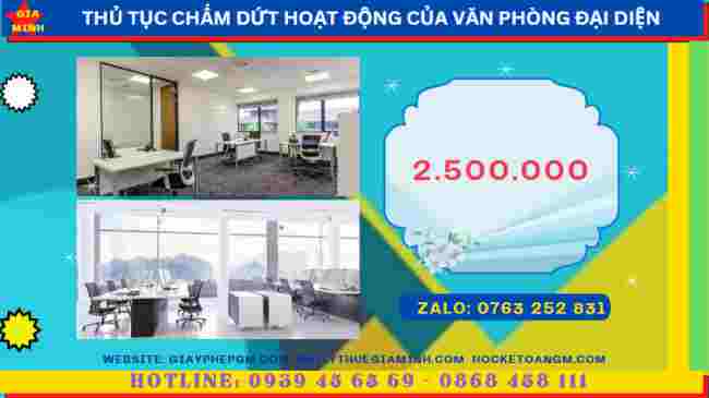 Chi phí chấm dứt hoạt động của văn phòng đại diện tại Bắc Kạn