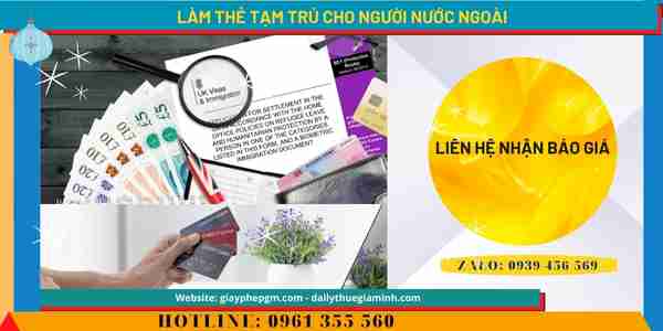 Bảng giá làm thẻ tạm trú cho người nước ngoài tại Cần Thơ