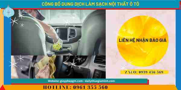 CÔNG BỐ DUNG DỊCH LÀM SẠCH NỘI THẤT Ô TÔ 13 Các bước công bố dung dịch làm sạch nội thất ô tô