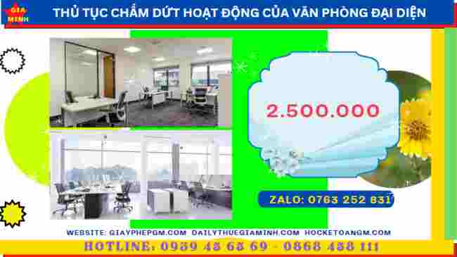 Chi phí chấm dứt hoạt động của văn phòng đại diện tại Long An
