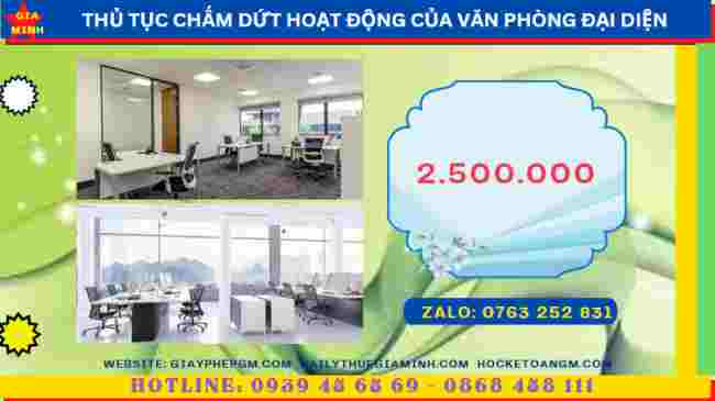 Thủ tục chấm dứt hoạt động của văn phòng đại diện tại Thành Phố Hà Nội 9 Chi phí chấm dứt hoạt động của văn phòng đại diện tại Thành Phố Hà Nội