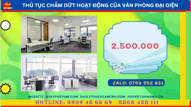 Chi phí chấm dứt hoạt động của văn phòng đại diện tại Thành phố Châu Đốc