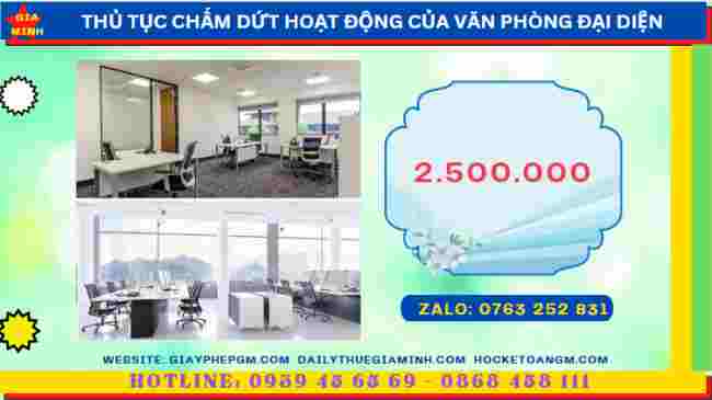 Chi phí chấm dứt hoạt động của văn phòng đại diện tại TP Hồ Chí Minh