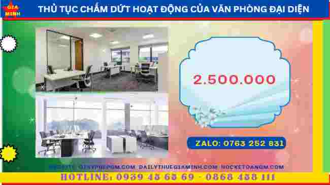 Thủ tục chấm dứt hoạt động của văn phòng đại diện tại TPHCM 11 Chi phí chấm dứt hoạt động của văn phòng đại diện tại TPHCM