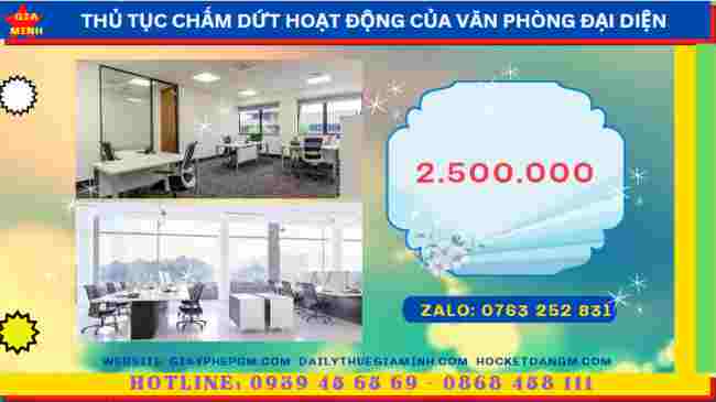 Chi phí chấm dứt hoạt động của văn phòng đại diện tại Yên Bái