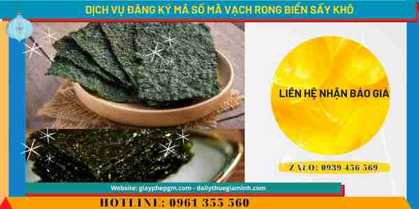 Chi phí Đăng Ký Mã Vạch Sản Phẩm rong biển sấy khô