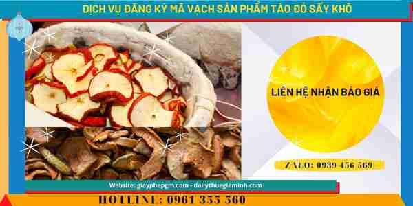 Dịch vụ đăng ký mã vạch sản phẩm táo đỏ sấy khô 5 Chi phí đăng ký mã vạch sản phẩm táo đỏ sấy khô
