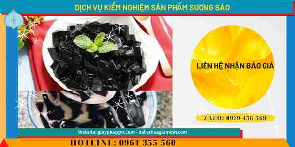 DỊCH VỤ KIỂM NGHIỆM SẢN PHẨM SƯƠNG SÁO 5 Dịch vụ kiểm nghiệm sản phẩm sương sáo