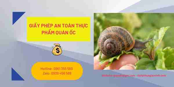 Giấy phép an toàn thực phẩm quán ốc 8 Giấy phép an toàn thực phẩm quán ốc xin cấp với thủ tục chính xác