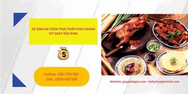 Hồ sơ làm giấy phép an toàn thực phẩm Vịt quay