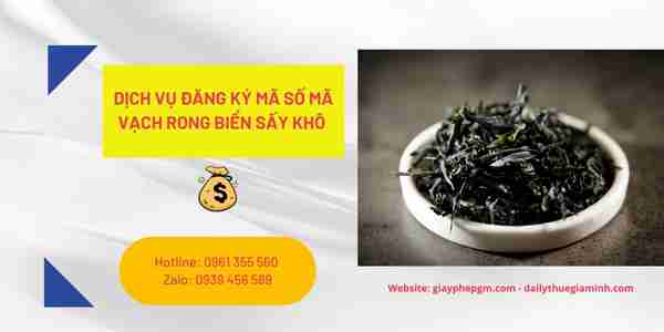 Hướng dẫn Đăng Ký Mã Vạch Sản Phẩm rong biển sấy khô