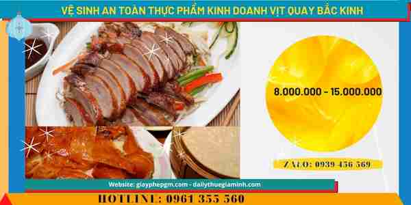Quy trình làm giấy phép an toàn thực phẩm Vịt quay
