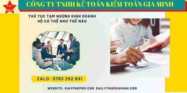 Thủ Tục Tạm Ngừng Kinh Doanh Hộ Cá Thể Như Thế Nào
