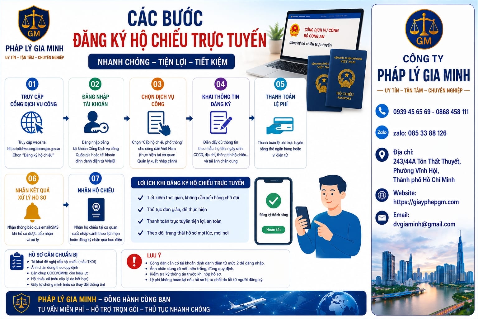 Hướng dẫn cách làm hộ chiếu online nhận ngay tại nhà đơn giản, nhanh chóng 7 Các bước đăng ký hộ chiếu trực tuyến