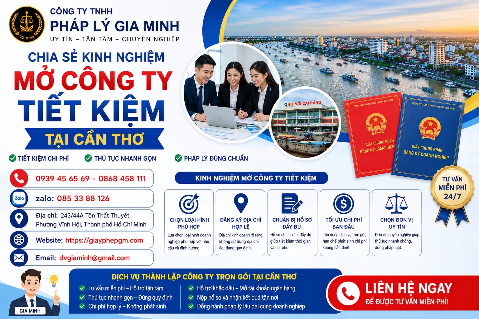 Kinh nghiệm thành lập công ty trọn gói giá rẻ nhanh và đúng luật tại Cần Thơ 11 Chia sẻ kinh nghiệm mở công ty tiết kiệm tại Cần Thơ