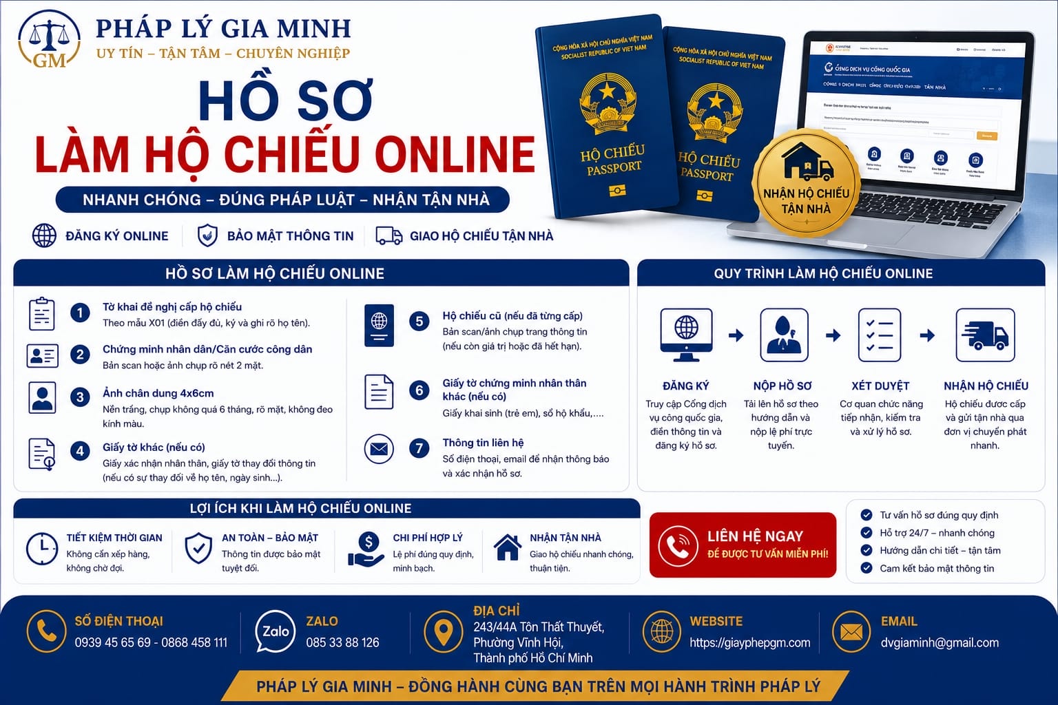 Hướng dẫn cách làm hộ chiếu online nhận ngay tại nhà đơn giản, nhanh chóng 9 Hồ sơ làm hộ chiếu online