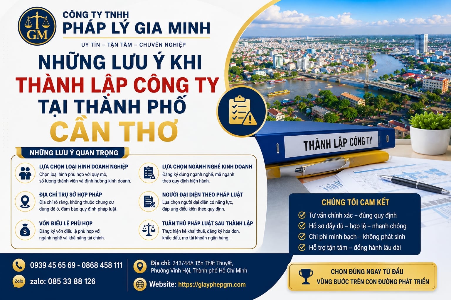 Kinh nghiệm thành lập công ty trọn gói giá rẻ nhanh và đúng luật tại Cần Thơ 13 Những lưu ý khi thành lập công ty tại Thành phố Cần Thơ