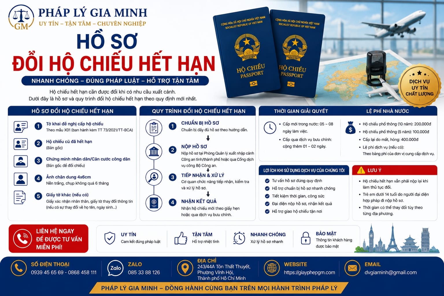 Hồ sơ đổi hộ chiếu hết hạn