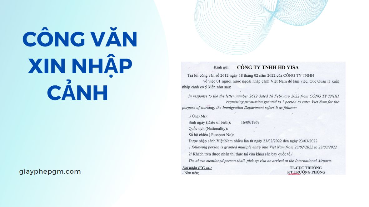 Thủ tục xin công văn nhập cảnh cho người nước ngoài vào Việt Nam 6 Thủ tục xin công văn nhập cảnh Việt Nam