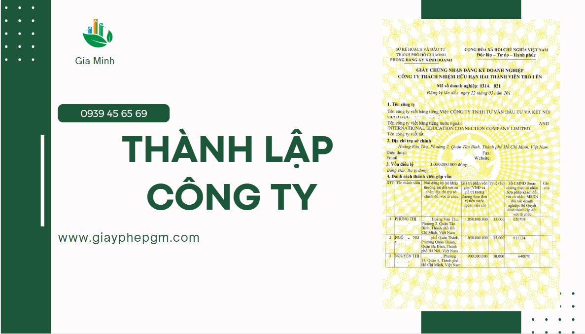 Thành lập công ty tnhh cần những gì 5 Trình tự thủ tục thành lập công ty TNHH theo quy định mới