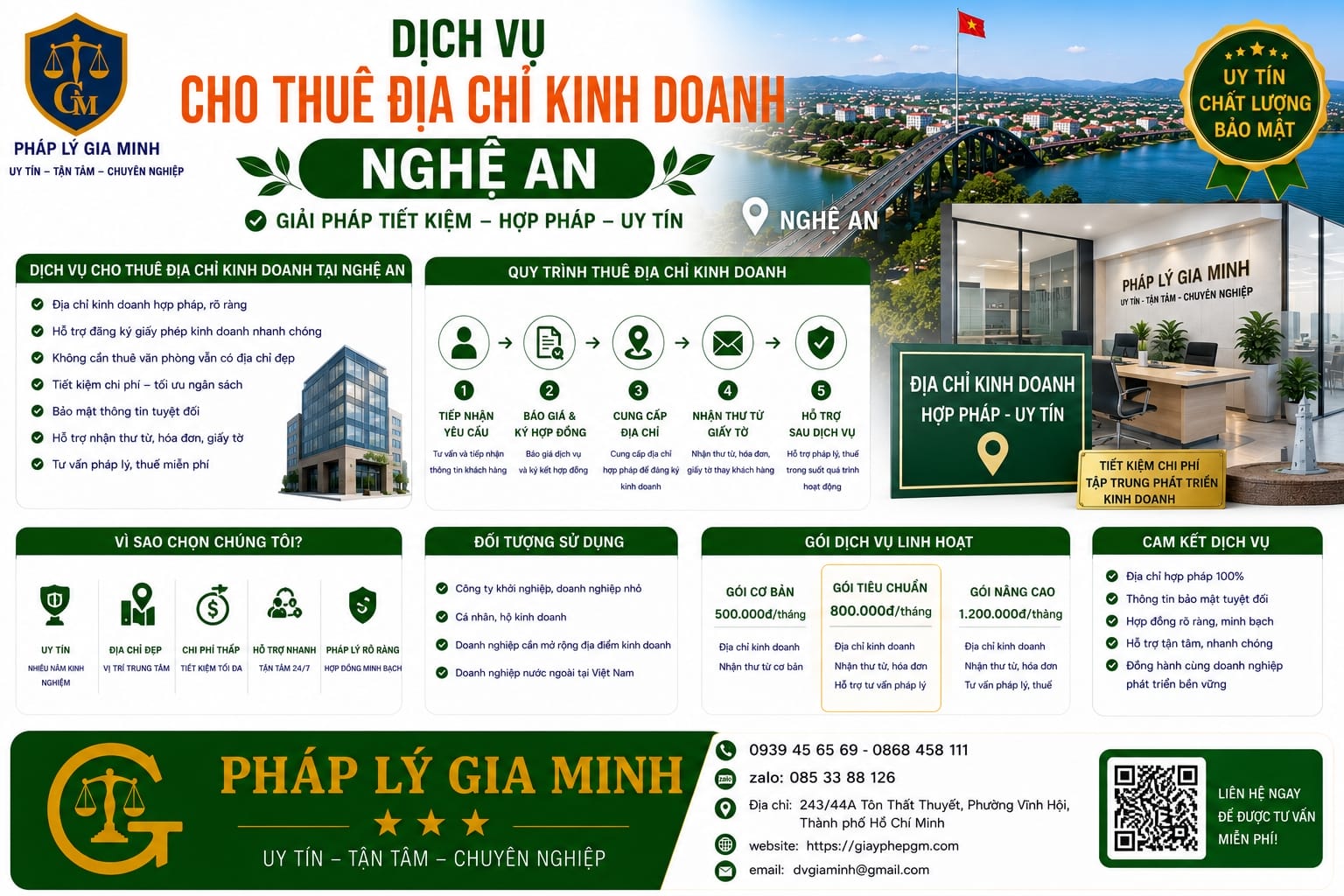 Dịch vụ cho thuê địa chỉ kinh doanh Nghệ An