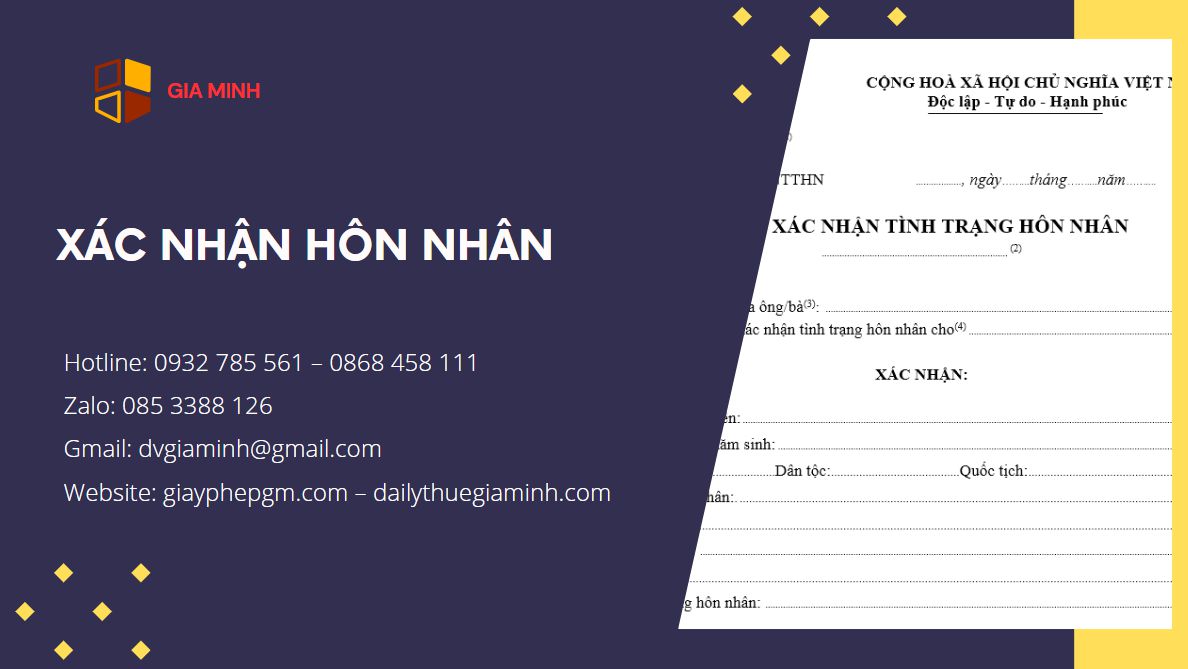 Giấy xác nhận tình trạng hôn nhân