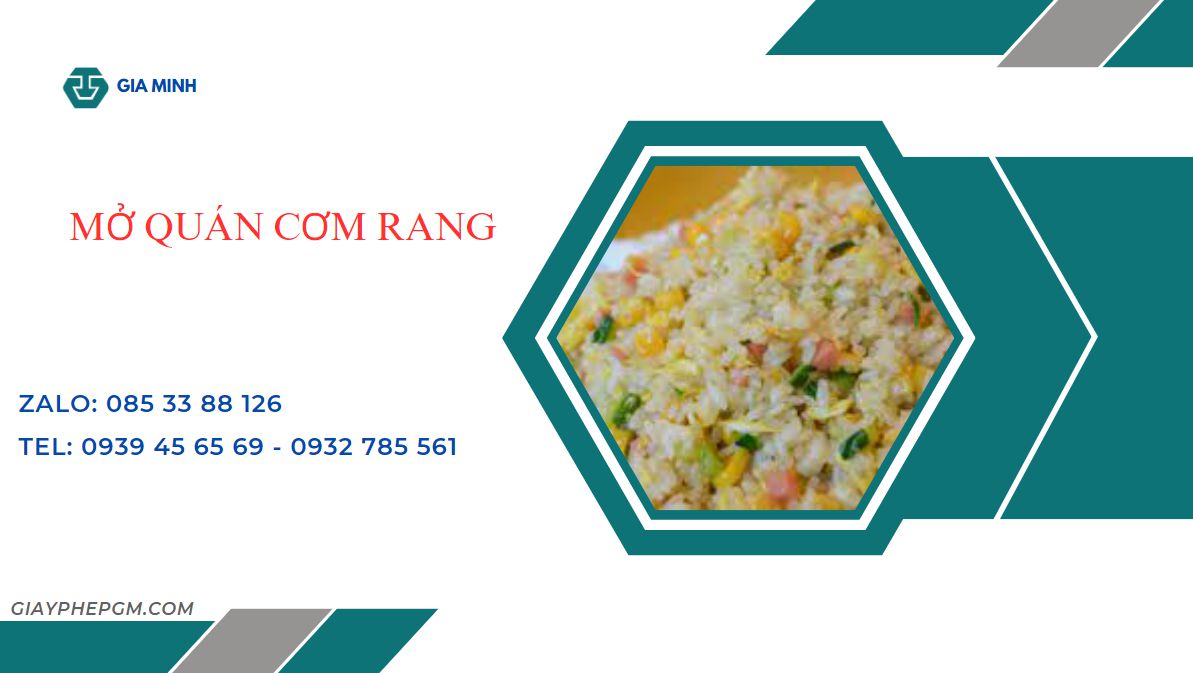 Kinh nghiệm mở quán cơm rang 4 Mở quán cơm rang cần những thủ tục gì?