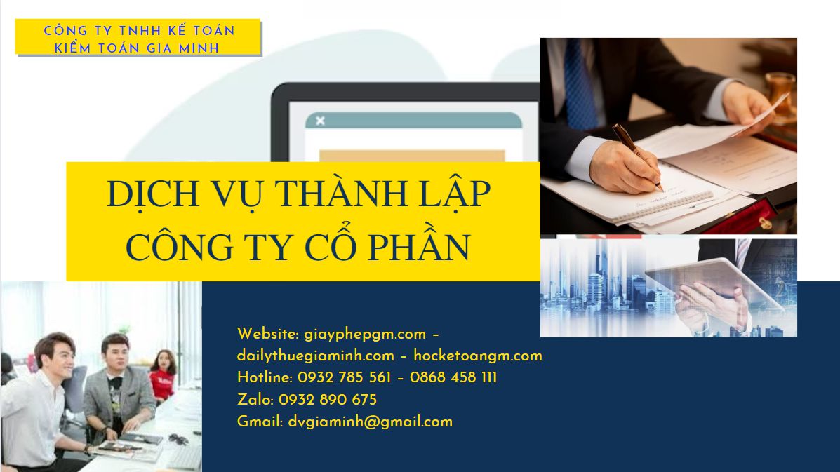 Thủ tục thành lập công ty cổ phần 6 Thành lập công ty Cổ phần thủ tục mới nhất cần lưu ý