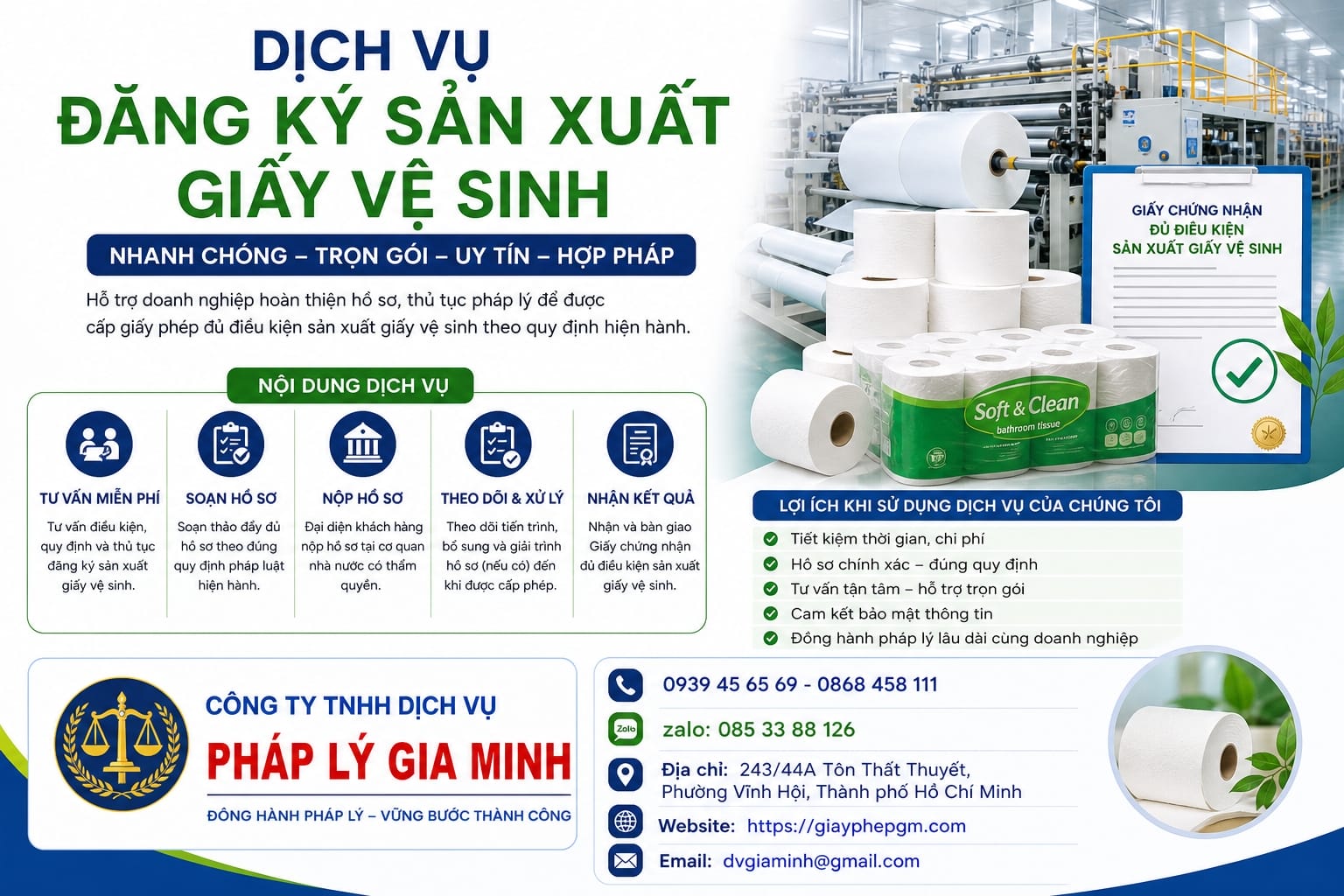 Dịch vụ đăng ký sản xuất giấy vệ sinh