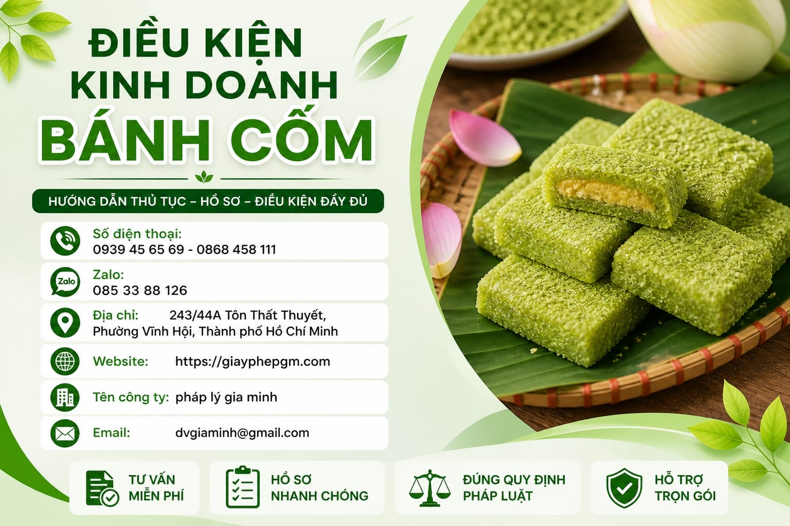 Điều kiện kinh doanh bánh cốm
