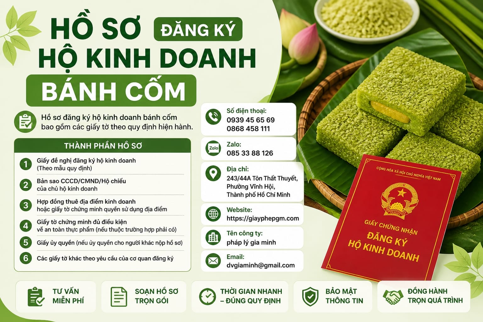 Hồ sơ đăng ký hộ kinh doanh bánh cốm