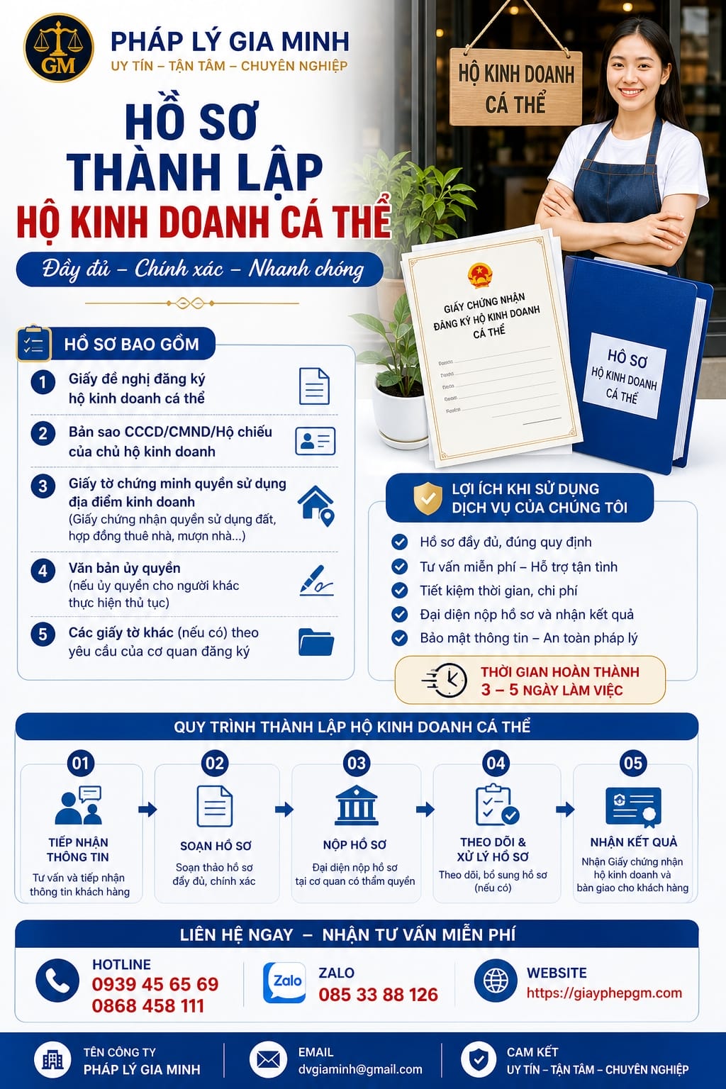 Hồ sơ thành lập hộ kinh doanh cá thể đầy đủ