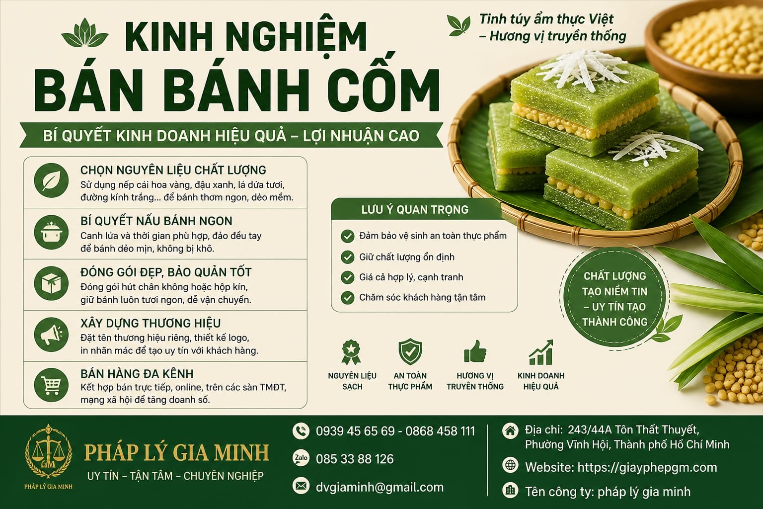 Kinh nghiệm bán bánh cốm