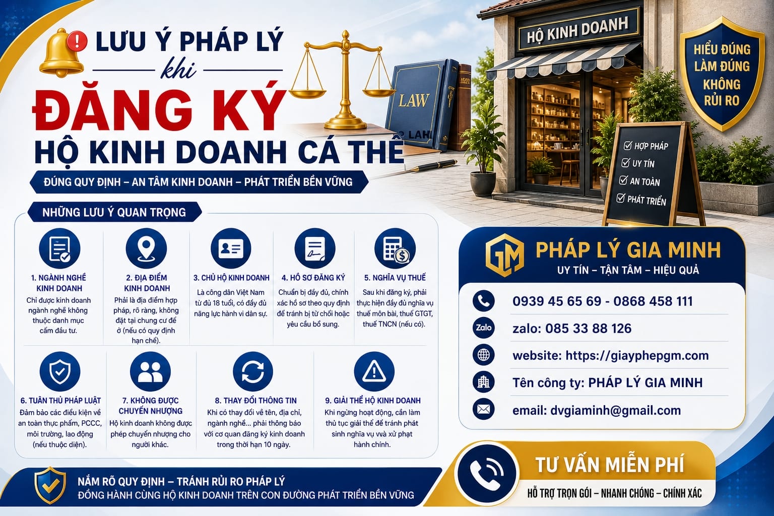 Lưu ý pháp lý khi đăng ký hộ kinh doanh cá thể