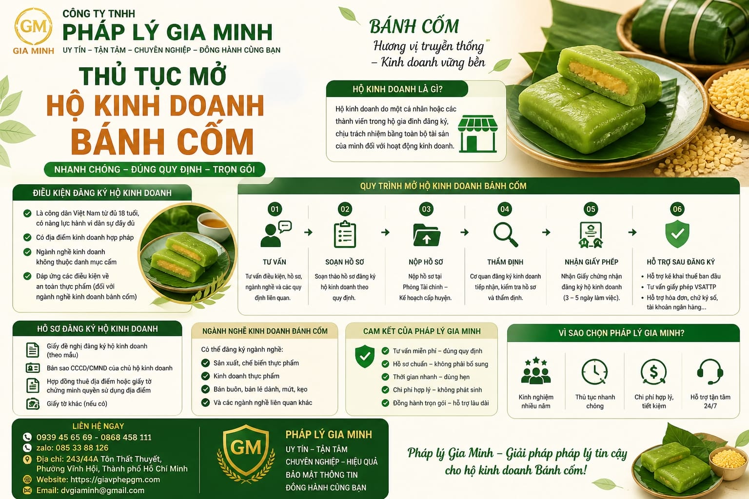 Thủ tục mở hộ kinh doanh bánh cốm