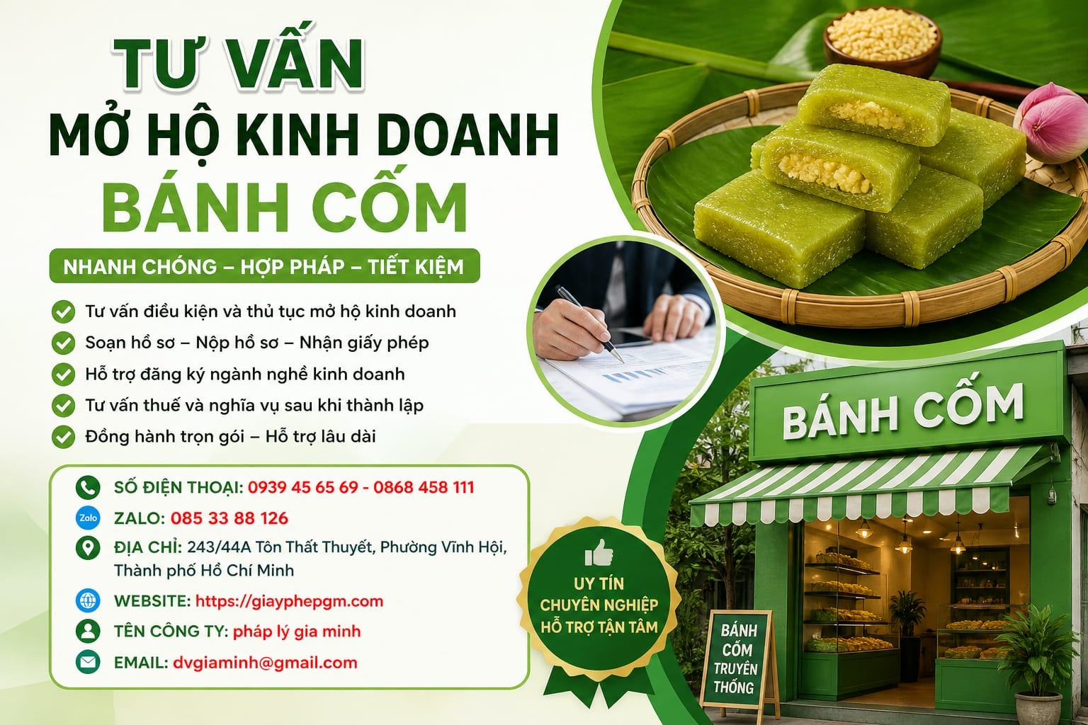 Tư vấn mở hộ kinh doanh bánh cốm