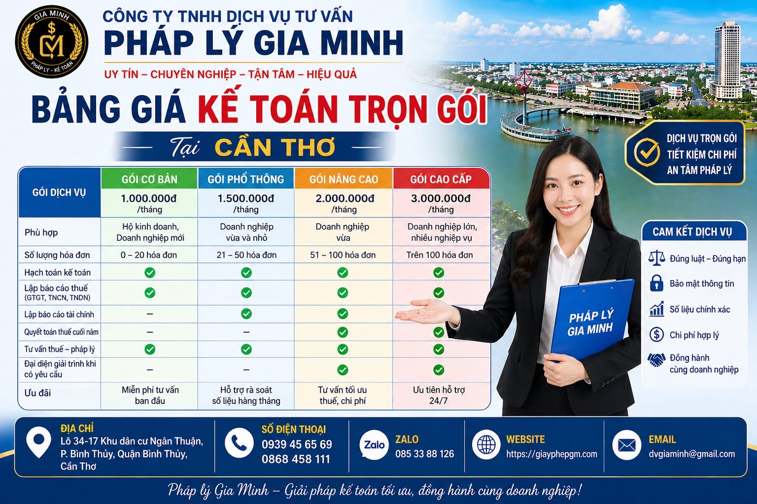 Dịch vụ kế toán tại Cần Thơ hỗ trợ đầy đủ hồ sơ