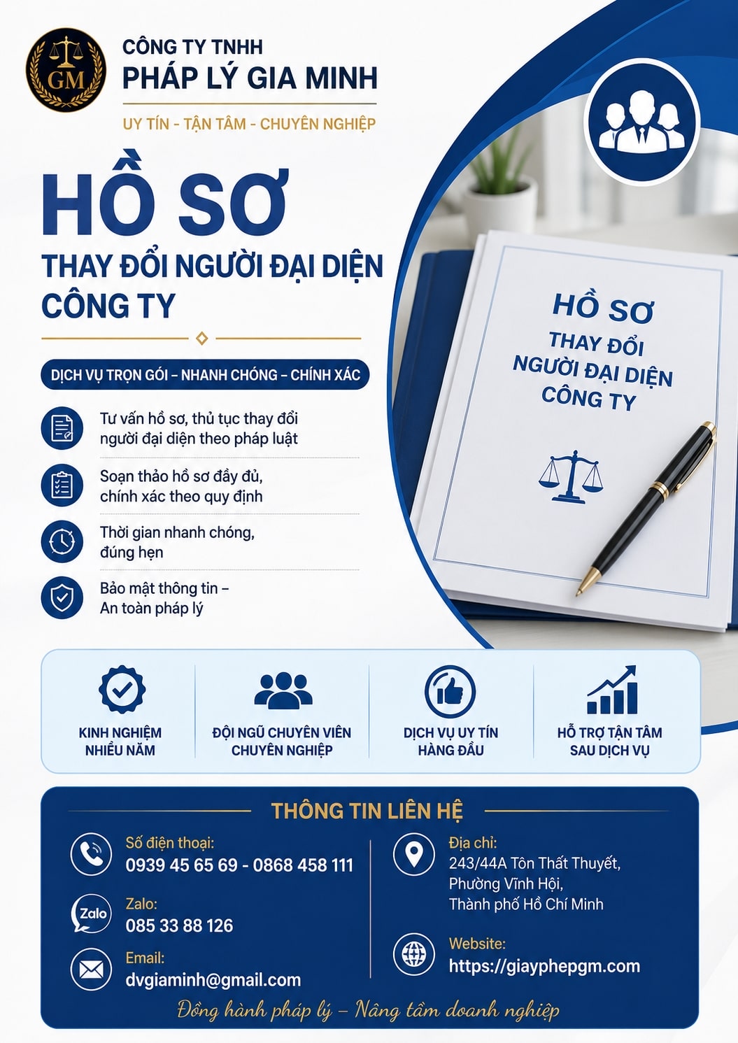 Hồ sơ thay đổi người đại diện công ty