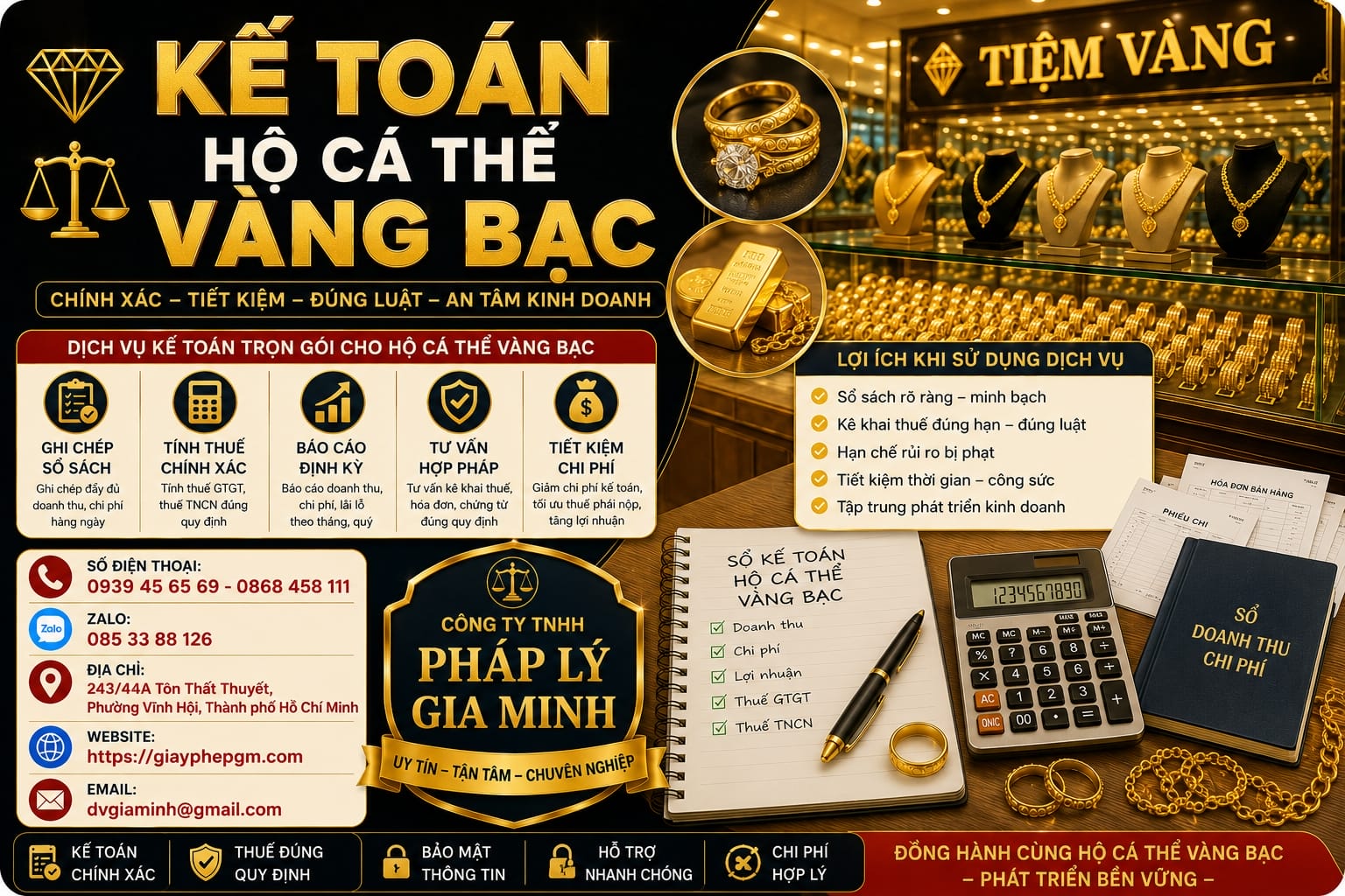 Kế toán hộ kinh doanh ngành vàng đá quý 12 Kế toán hộ cá thể vàng bạc