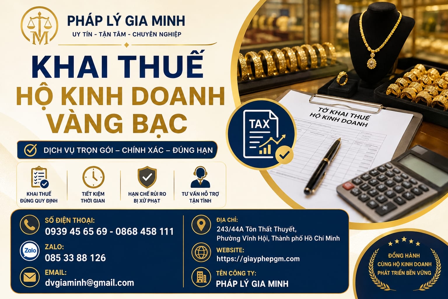 Kế toán hộ kinh doanh ngành vàng đá quý 18 Khai thuế hộ kinh doanh vàng bạc