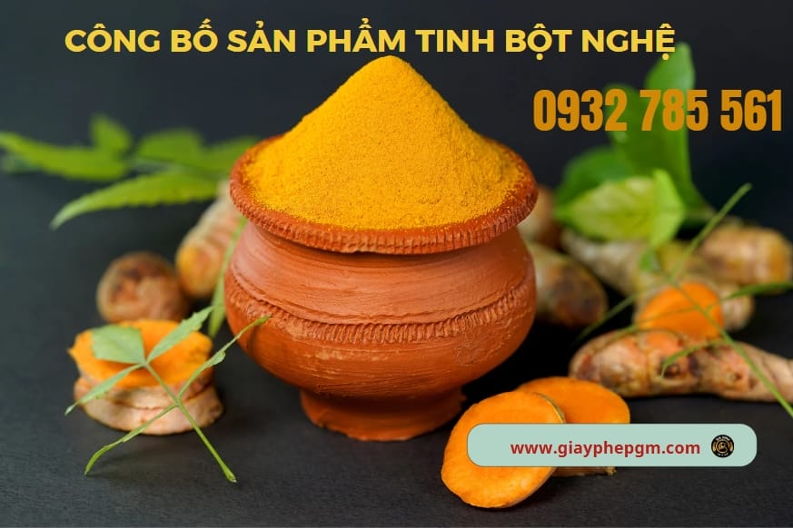 Lưu ý khi công bố tinh bột nghệ