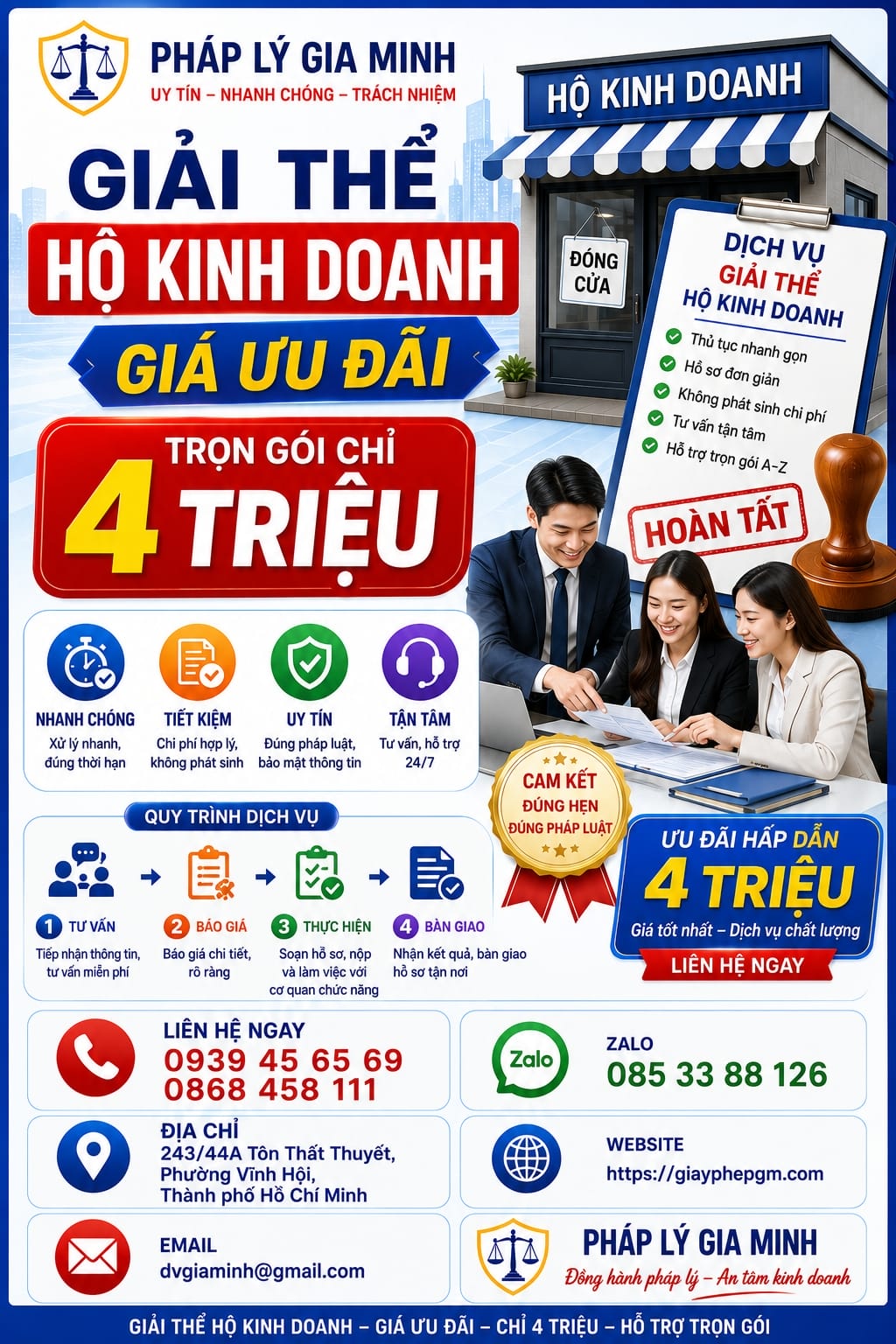 Thủ tục giải thể hộ kinh doanh trứng cá hồi như thế nào