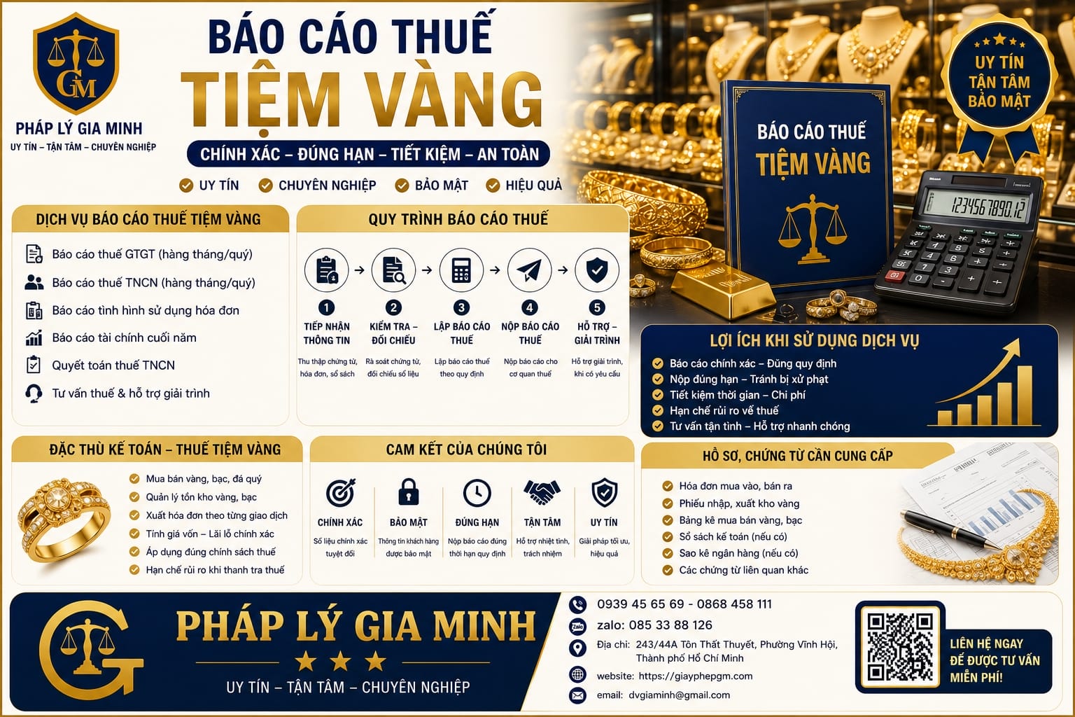 Báo cáo thuế tiệm vàng