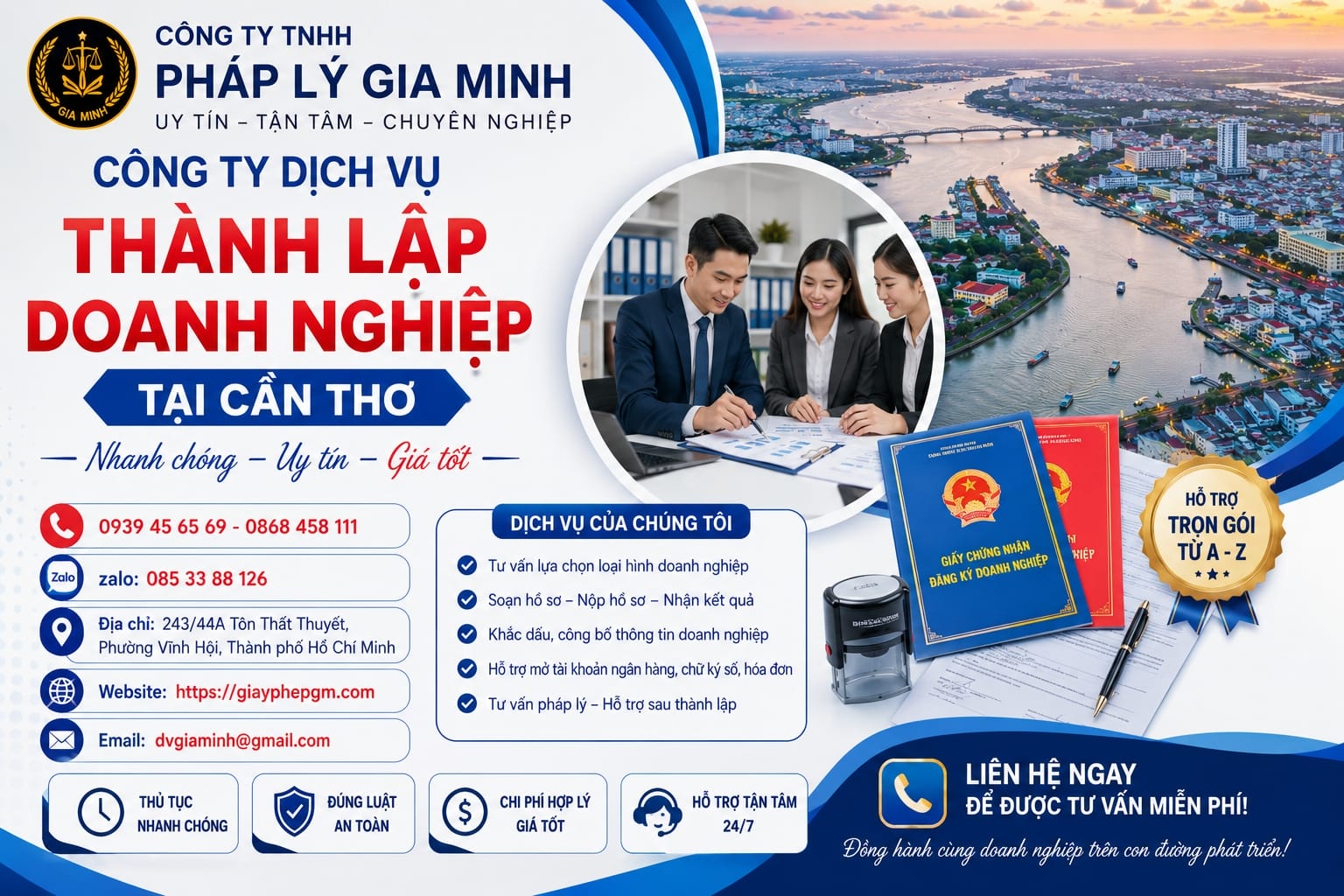 Công ty dịch vụ thành lập doanh nghiệp tại Cần Thơ